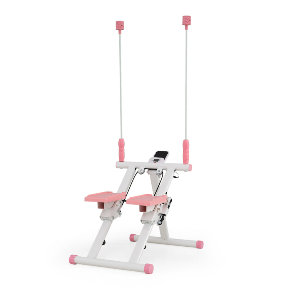 Foldable Stair Stepper with Detachable Handlebar-White - Gallery View 1 of 1