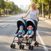 Foldable Twin Baby Double Stroller Ultralight Umbrella Kids Stroller-Navy - Gallery View 1 of 10