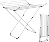 Folding Aluminum Clothes Drying Rack with 2 Side Wings