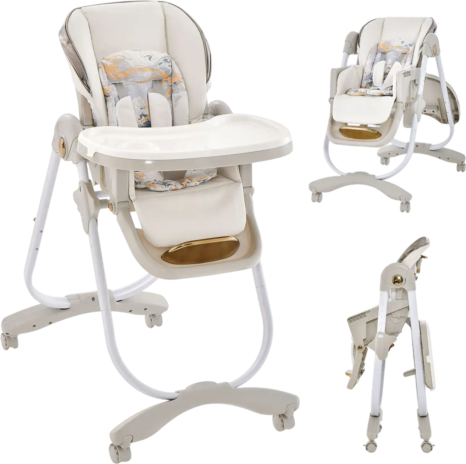 Costway Folding Baby Dining High Chair Adjustable Height Recline 14759386 New