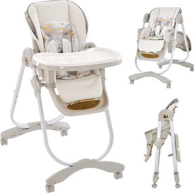 Costway Folding Baby Dining High Chair Adjustable Height Recline 14759386 New