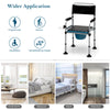 4-in-1 folding bedside commode chair with adjustable height, detachable bucket, and ergonomic design for seniors and.