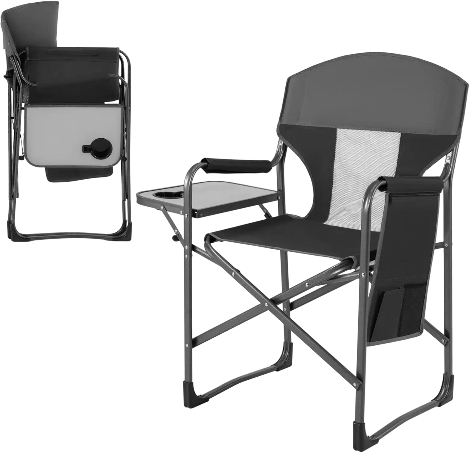 Costway Folding Camping Chair Cup Holder Storage Pocket 66887233 New