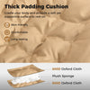 Thick padding cushion of the khaki folding camping chair, made from 600D oxford cloth for comfort and durability.