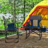 Folding Camping Directors Chair with Cooler Bag and Side Table-Blue - Gallery View 1 of 10