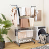 4-tier Clothes Drying Rack with Rotatable Side Wings and Collapsible Shelves-Gray - Gallery View 1 of 10