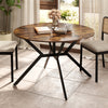 Folding Dining Table 47 Inch Extendable Round Kitchen Table with Drop Leaves-Rustic Brown - Gallery View 1 of 10
