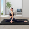 4-Panel PU Leather Folding Exercise Mat with Carrying Handles-Black - Gallery View 1 of 10