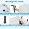 Foldable faucet and spray nozzle on the 2 in 1 folding fish cleaning table with sink for convenient outdoor use.
