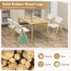Set of 2 folding kitchen dining chairs with solid rubber wood legs, featuring a modern design and thick padded seats.