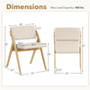 Folding kitchen dining chairs with rubber wood legs, featuring padded design and dimensions for optimal comfort and.