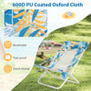 Folding low beach chair set featuring breathable 600D PU coated oxford cloth, padded head pillow, and cup holder for.
