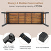 Folding picnic table showcasing acacia wood surface and sturdy metal frame, ideal for indoor and outdoor activities.
