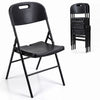 Folding Plastic Chairs 4 Pack w/ HDPE Backrest & Seat 330 LBS for Indoor Outdoor Events-Black - Gallery View 1 of 1
