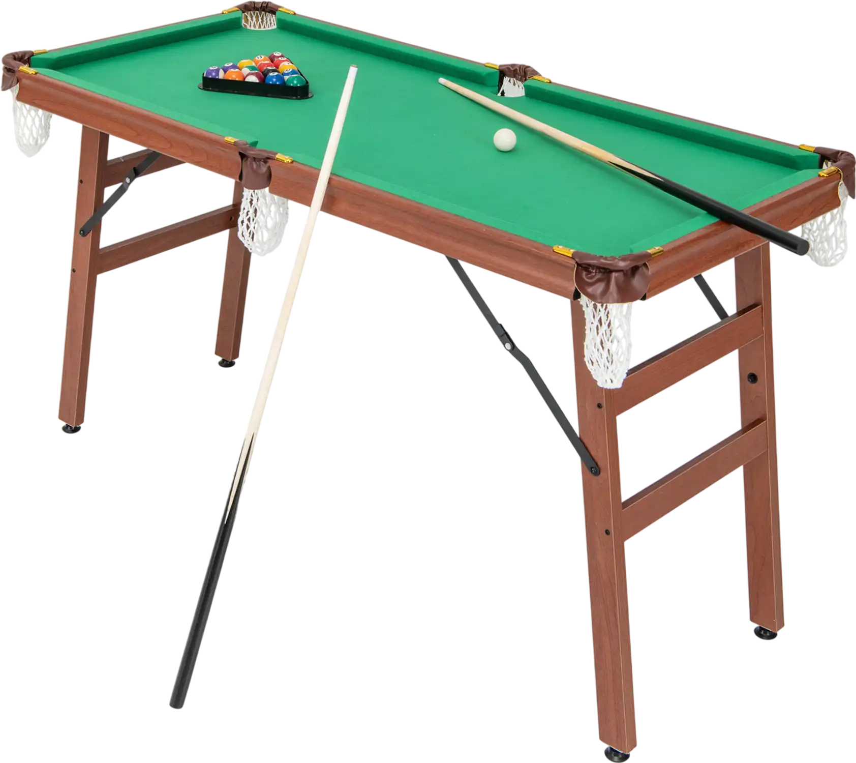 Costway Folding Portable Billiards Pool Table Game Set Adjustable Foot Levelers 31469578 New