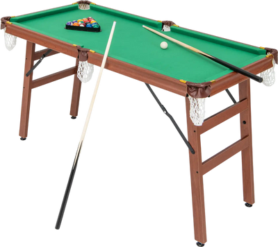 Costway Folding Portable Billiards Pool Table Game Set Adjustable Foot Levelers 31469578 New
