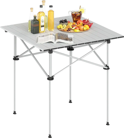 Costway Folding Roll-up Camping Table Metal Legs 13287928 New