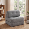 Folding Sofa Bed with Pillow and Back Support for Living Room-Gray - Gallery View 1 of 10