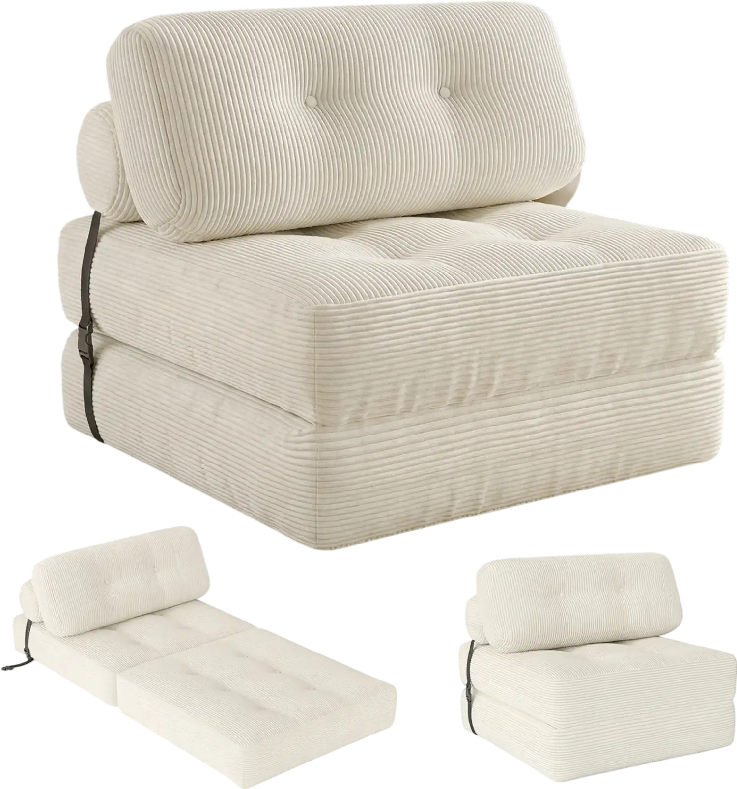 Costway Folding Sofa Bed with Pillow Back Support 43375756 New