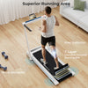 3-in-1 Folding Treadmill with Large Desk and LCD Display-White - Gallery View 1 of 10
