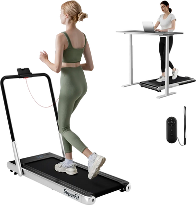 Costway 3-in-1 3HP Folding Treadmill Smart Apps Remote Control Speakers 598641723 New
