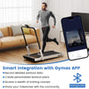 Folding treadmill with 3HP motor, remote control, and Bluetooth for smart app integration, ideal for walking and.
