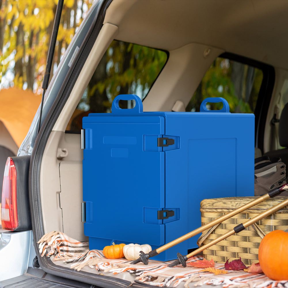 81 Quart Capacity End-loading Insulated Food Pan Carrier with Handles-Navy - Gallery View 1 of 14