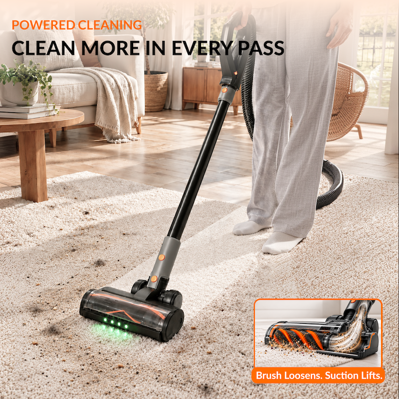 Giraffe Tools GrandFlux Retractable Vacuum Cleaner 40 ft 1200W New