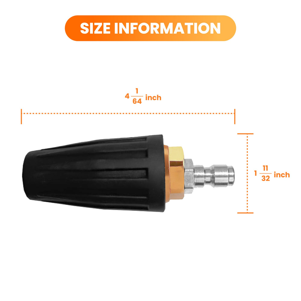 Giraffe Tools Pressure Washer Turbo Nozzle 1/4" Quick Connector New