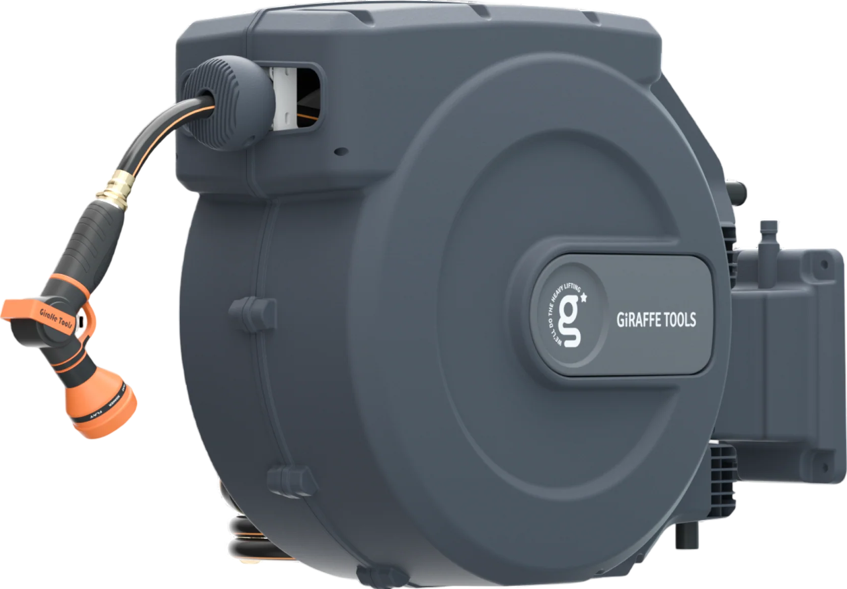 Giraffe Tools Retractable Garden Hose Reel 1/2 in. x 155 ft. 180° Wall Mount New