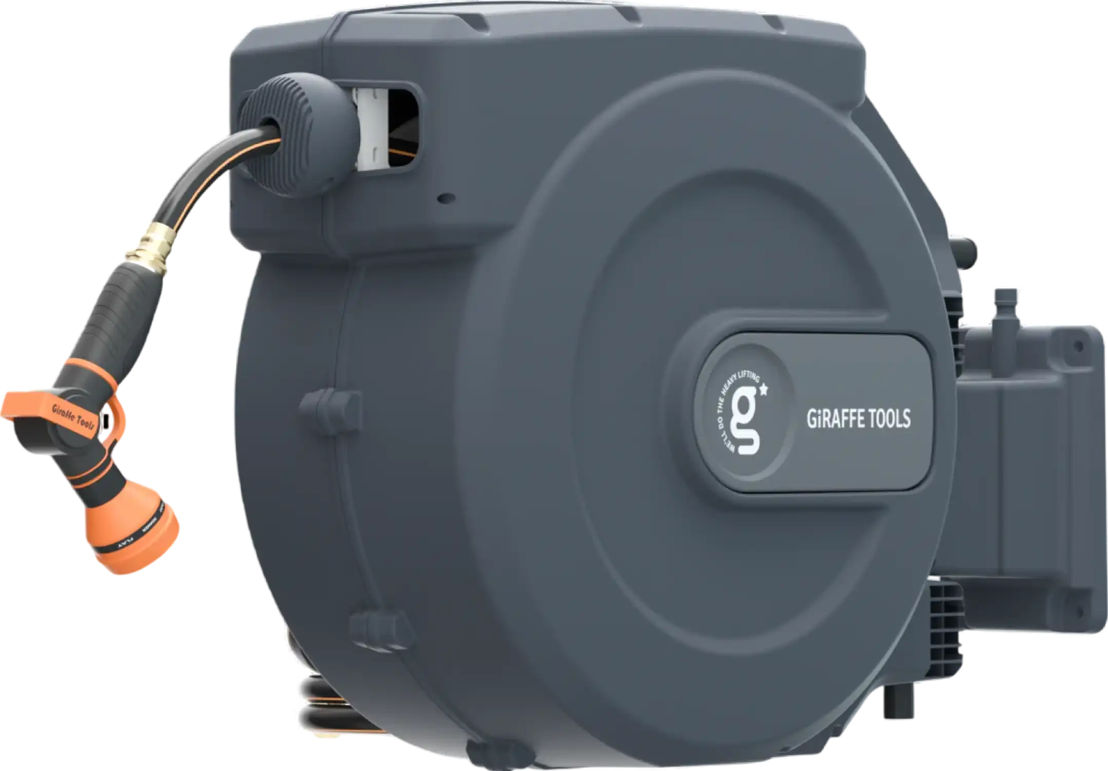 Giraffe Tools Retractable Garden Hose Reel 1/2 in. x 155 ft. 180° Wall Mount New