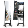Free Standing Full Length Jewelry Armoire with Lights-Black - Gallery View 1 of 10
