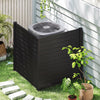 Freestanding 48 x 48 Inch Air Conditioner Fence with Metal Ground Stakes-Black - Gallery View 1 of 10