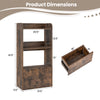 Freestanding bookshelf in rustic brown with 3 open shelves and a large drawer, ideal for living room or office use.