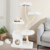 Freestanding Cat Tower with four Flower-shaped Platforms and Sisal Scratching Posts-White - Gallery View 1 of 10