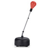 Adjustable freestanding punching bag with red boxing ball, height adjustable, stable base, ideal for fitness training.