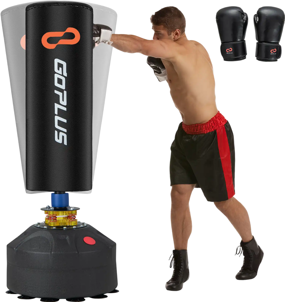 Freestanding Punching Bag Kickboxing Bag with Stand and Suction Cup Base