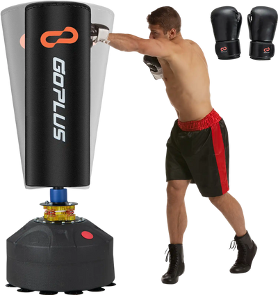 Costway Freestanding Punching Bag with Stand Suction Cup Base 98572146 New