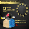 Freestanding punching bag with upgraded suction cup base, filled with sand or water for stability and safe use.