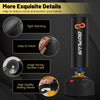 Freestanding punching bag with suction cup base, made of wear-resistant fabric, designed for safe family use and easy.