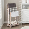 Freestanding Towel Rack 3-Bar Hand Towel Drying Stand with Bottom Storage Shelf-White - Gallery View 1 of 10