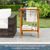 Freestanding towel rack made of Indonesian teak with storage shelf, ideal for towels and blankets, suitable for.