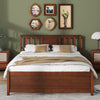 Wooden Platform Bed with Headboard and Wood Slat Support-Full Size - Gallery View 1 of 9