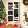 Full Length Mirror Jewelry Cabinet with Ring Slots and Necklace Hooks-White - Gallery View 1 of 11