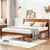 Full/Queen/Twin Size Bed Frame Farmhouse Wooden Platform Bed with Headboard-Queen Size - Gallery View 1 of 10