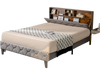 Upholstered full/queen bed frame with storage headboard, featuring a stylish design and noise reduction foams for.