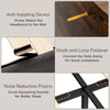 Detail of the upholstered bed frame's anti-toppling device and noise reduction foams for a quiet, stable sleep.
