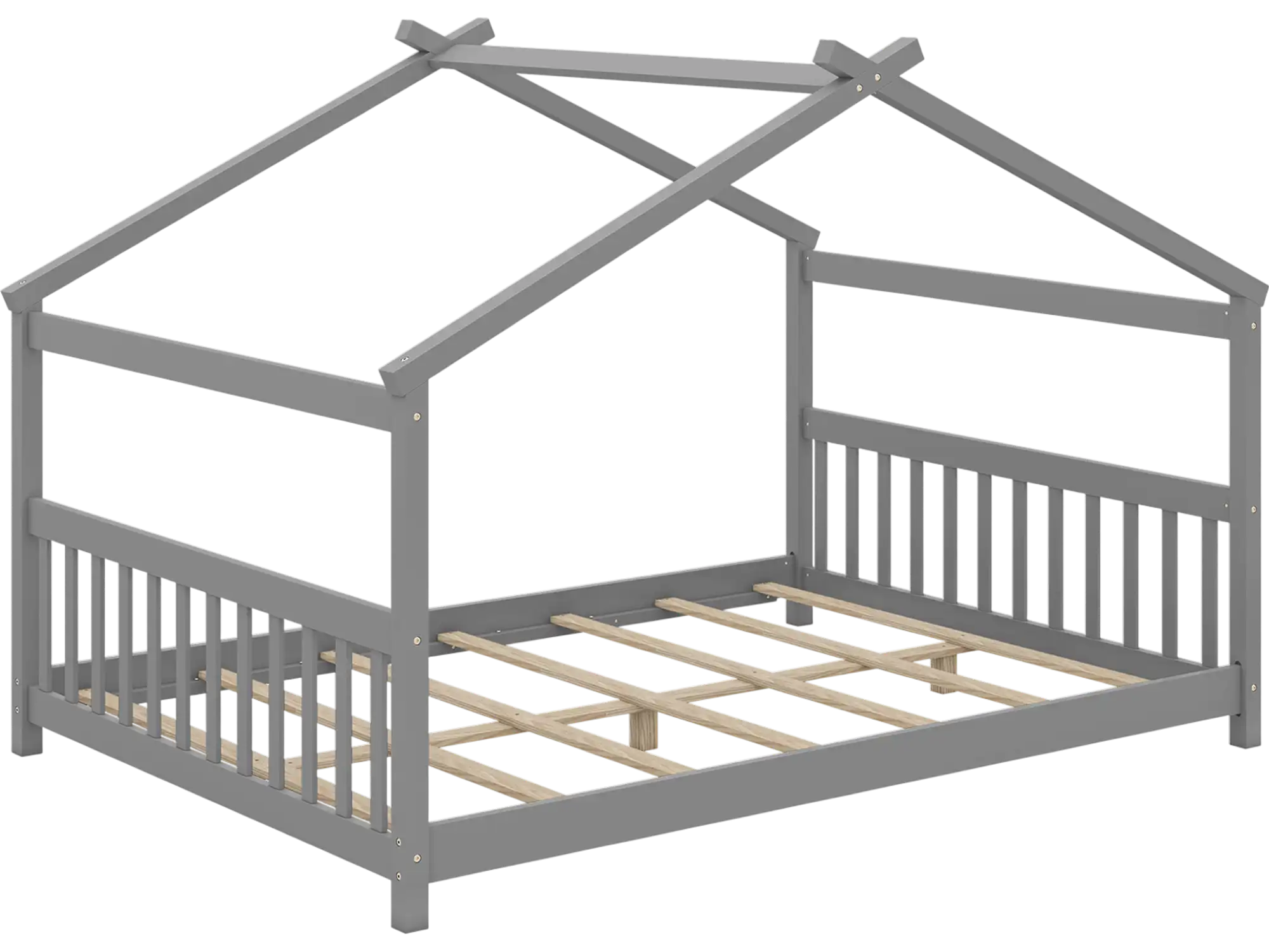 Costway Full Size Montessori House Bed Frame with Headboard 397826145 New