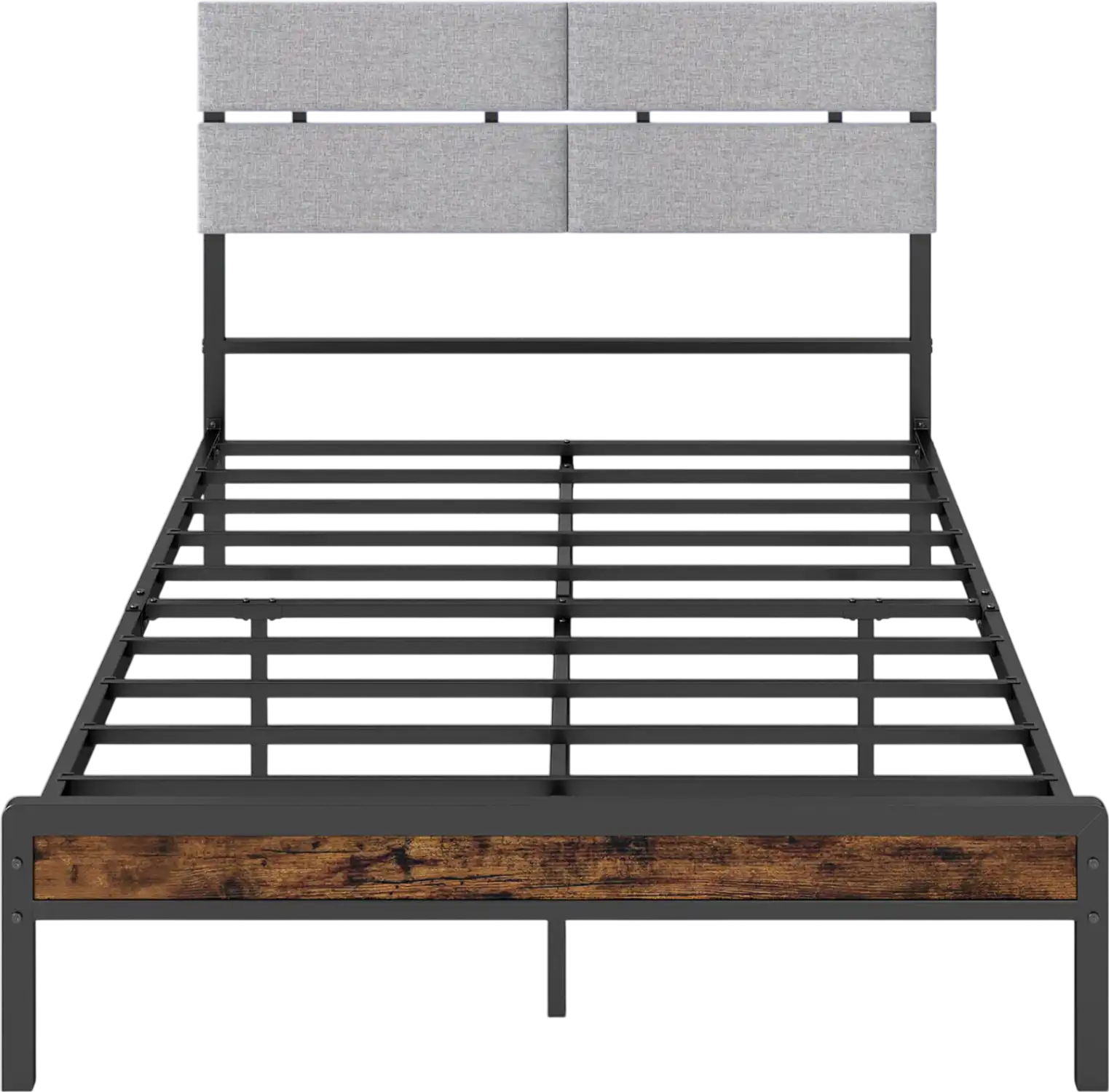 Costway Full Metal Bed Frame LED Lights Charging Station 19720752 New