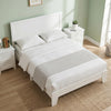 Full Size Modern Bed Frame with Headboard No Box Spring Needed-White - Gallery View 1 of 10